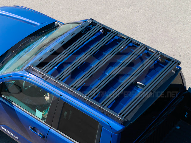 2016-2023 Toyota Tacoma | Extreme Off-Road Version 2 Carbon Steel Black Top Roof Rack Cargo Luggage Carrier