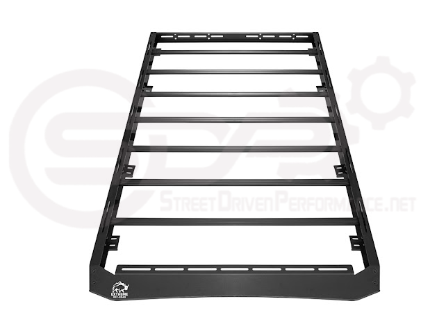 2018-UP JEEP WRANGLER JL & 2020-PRESENT JEEP GLADIATOR JT | CARBON STEEL BLACK TOP ROOF CARGO RACK (FULL & HALF LENGTH)
