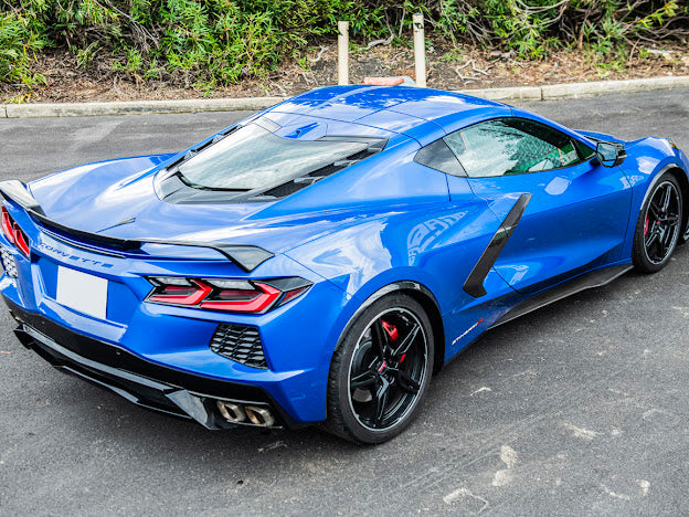 2020+ CHEVROLET CORVETTE C8 | SDP PERFORMANCE PACKAGE HYDRO DIPPED CARBON FIBER SIDE WHEEL FENDER PAIR