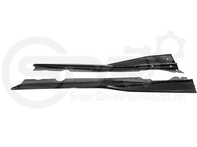 2020-UP CORVETTE C8 STINGRAY & Z51 | 5VM STYLE 2PCS GLOSSY BLACK SIDE SKIRTS ROCKER PANEL GROUND EFFECTS