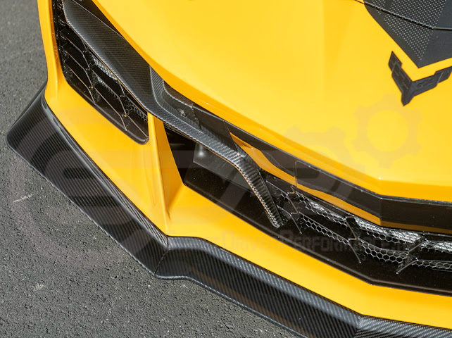 2023-Up Corvette C8 Z06 | Z07 Extended Package CARBON FIBER Front Lip Splitter Ground Effects