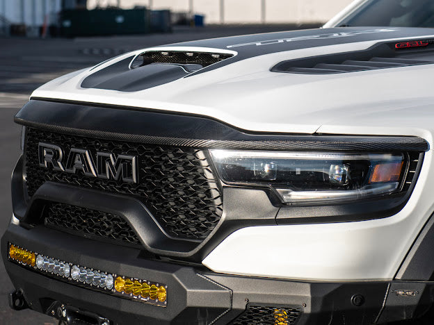 2019-UP RAM 1500 TRX CARBON FIBER FRONT UPPER GRILLE TRIM SURROUNDING