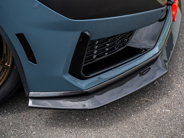 2024-Up Ford Mustang S650 | Dark Horse Factory Style CARBON FIBER Front Bumper Lip Splitter Ground Effects