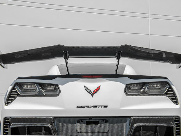 2014-2019 CORVETTE C7 | CARBON FIBER ZR1 EXTENDED REAR SPOILER HIGH WING