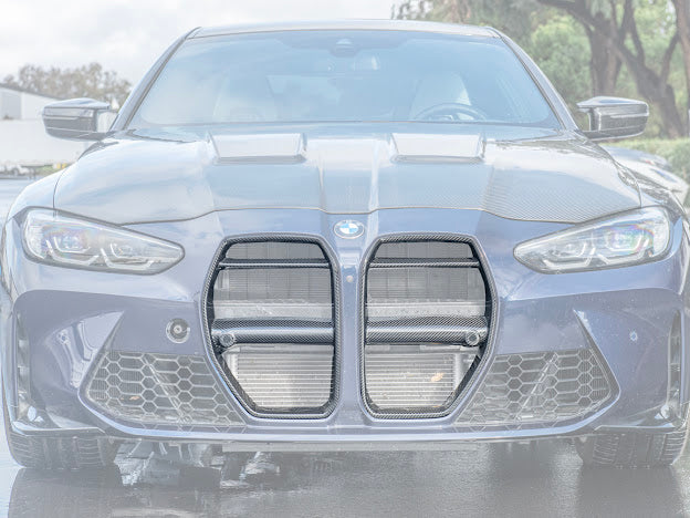 2021-UP BMW G80 M3 & G82 / G83 M4 | VORSTEINER STYLE CARBON FIBER FRONT KIDNEY GRILLE TRIM SURROUNDING INSERT (PAIR)