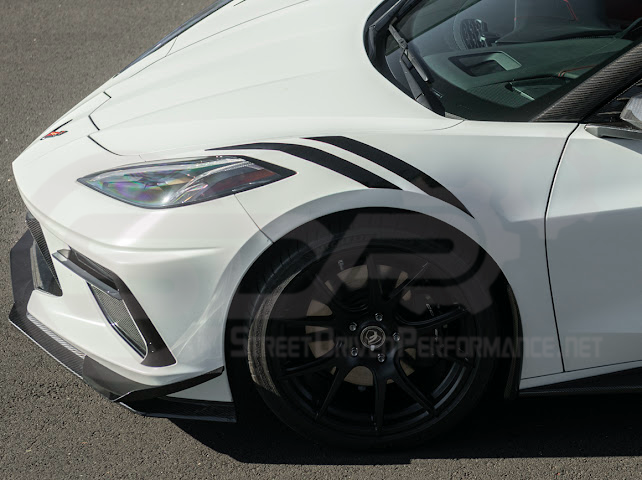 2020+ CORVETTE C8 STINGRAY & Z51 | Z06 Z07 PERFORMANCE FRONT LIP SPLITTER & CANARDS GROUND EFFECTS