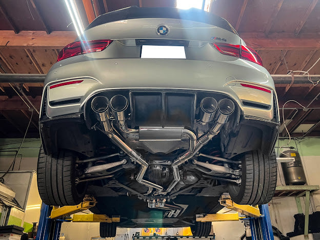 2014-2019 BMW F80 M3 & F82 / F83 M4 | MUFFLER AXLE BACK WITH RESONATED MID PIPE CAT BACK EXHAUST