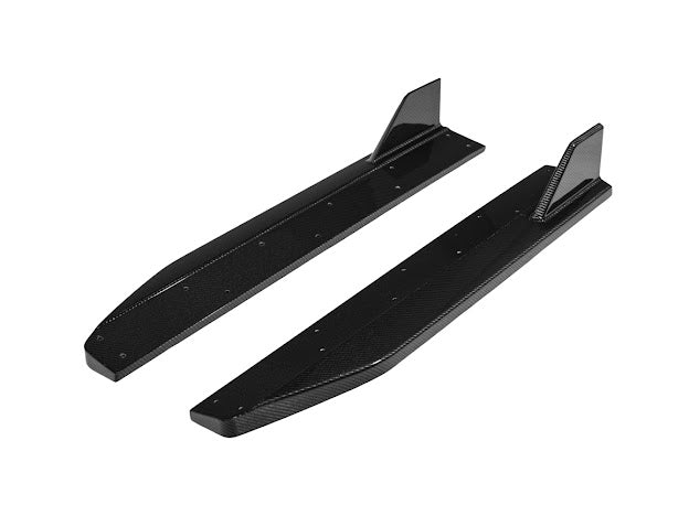 2024-UP FORD MUSTANG S650 | GT350R PERFORMANCE STYLE CARBON FIBER SIDE SKIRTS EXTENSION ROCKER PANELS GROUND EFFECTS