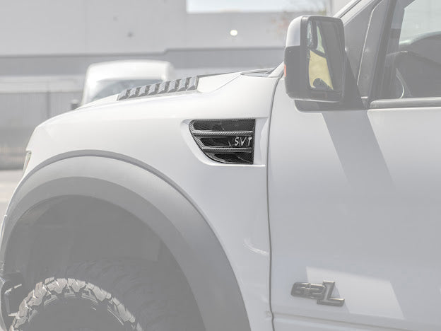 2009-2014 Ford F-150 Raptor SVT | SDP Package Carbon Fiber Side Fender Vents Trim Replacement (Pair)