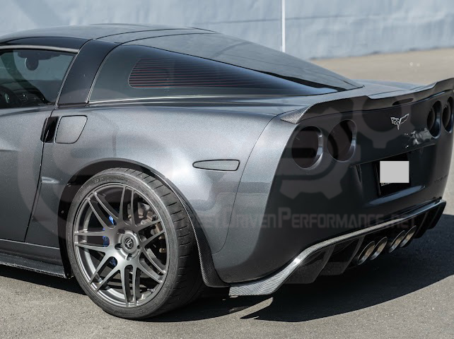 2005-2013 Chevrolet Corvette C6 |Z06 ZR1 STYLE CARBON FIBER Front & Rear Splash Guard Mud Flaps