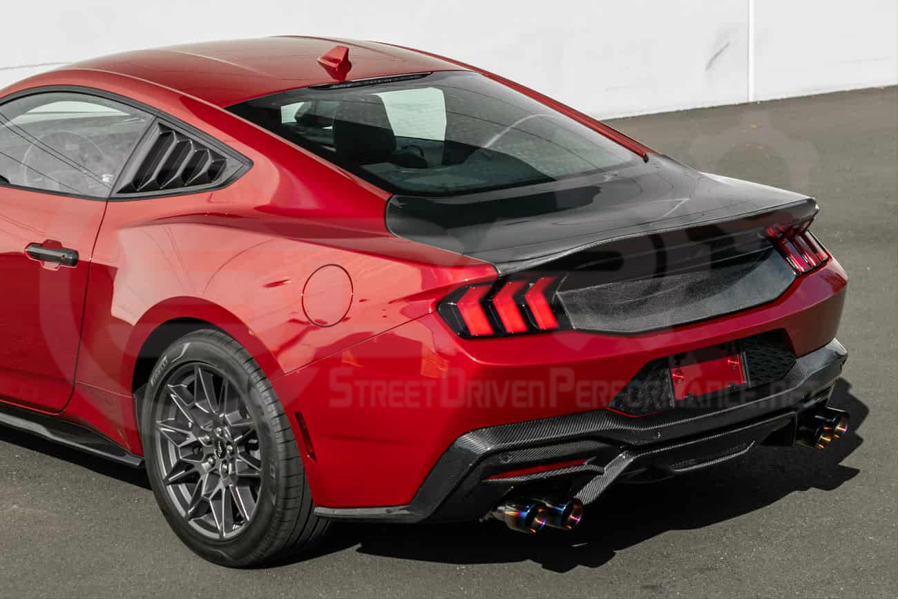 2024-UP FORD MUSTANG S650 | CARBON FIBER REAR TRUNK DECKLID WITH INTEGRATED SPOILER WING