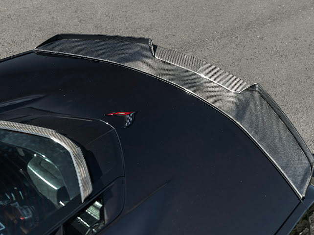 2023-UP CORVETTE C8 Z06 | REAR CENTER WICKERBILL SPOILER WING EXTENTION