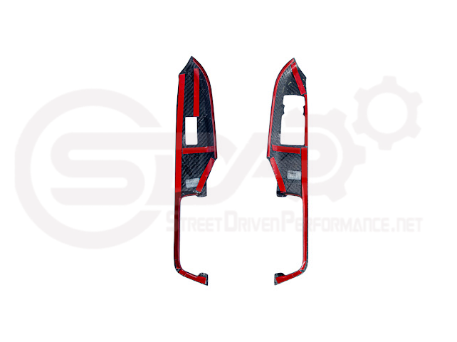 2015-2023 FORD MUSTANG S550 | CARBON FIBER SIDE DOOR GLASS LIFTING PANEL COVER TRIM