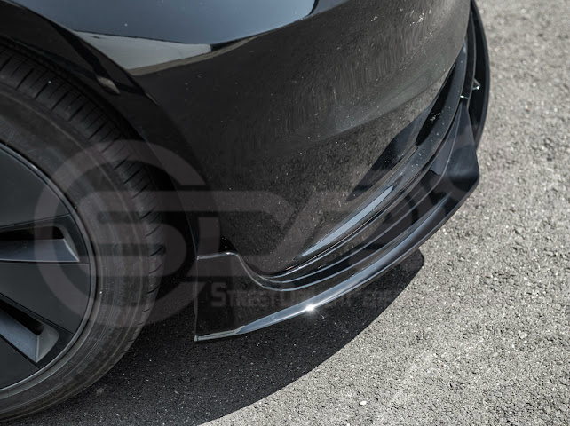 2024-UP TESLA MODEL 3 TRACK STYLE FRONT LIP SPLITTER GROUND EFFECTS