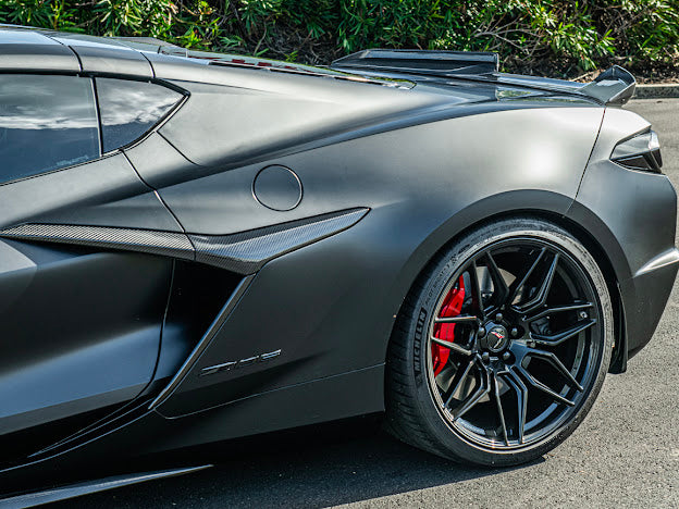 2023-Up CORVETTE C8 Z06 / E-RAY | CARBON FIBER REAR SPOILER WICKER BILL EXTENSION
