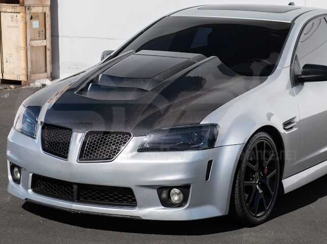 2008-2009 PONTIAC G8 CARBON FIBER ZR1 STYLE FRONT VENTED COWL HOOD