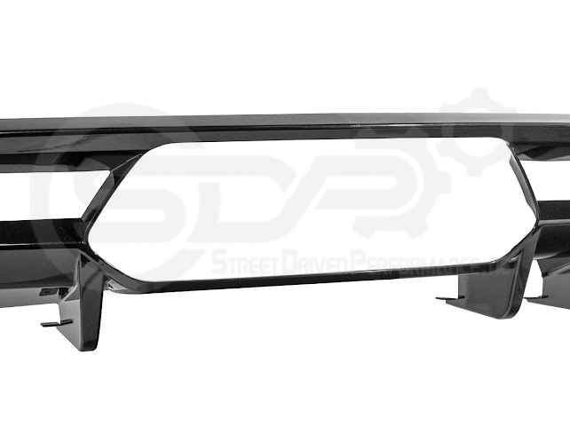 2023-UP CORVETTE C8 Z06 | GLOSSY BLACK REAR BUMPER FINNED DIFFUSER