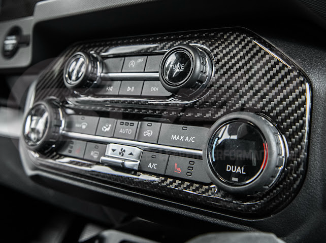 2021-UP FORD BRONCO CARBON FIBER CENTER CONSOLE AC CONTROL PANEL COVER TRIM