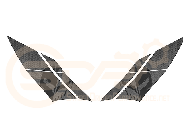 2020-UP CORVETTE C8 REAR FENDERS RACING STRIPES DECALS