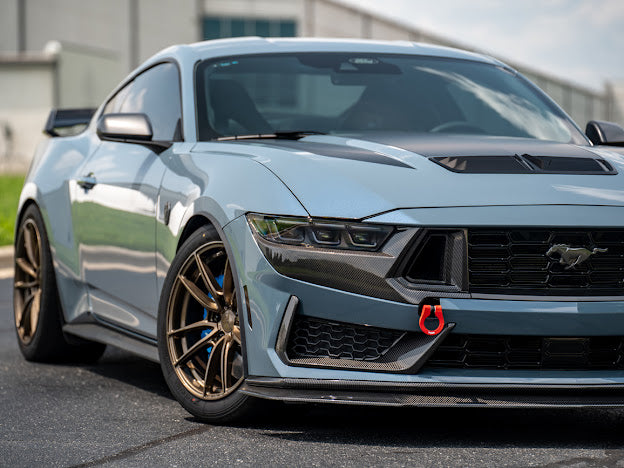 2024-Up Ford Mustang S650 Dark Horse | CARBON FIBER Front Lower Grille Insert Pair