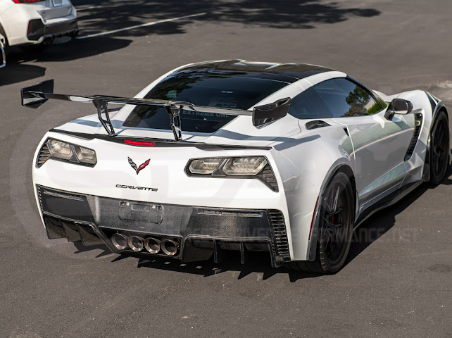 2014-2019 CHEVROLET CORVETTE C7 | ZR1 ZTK CONVERSION PACKAGE REAR SPOILER HIGH WING WITH WING RISER