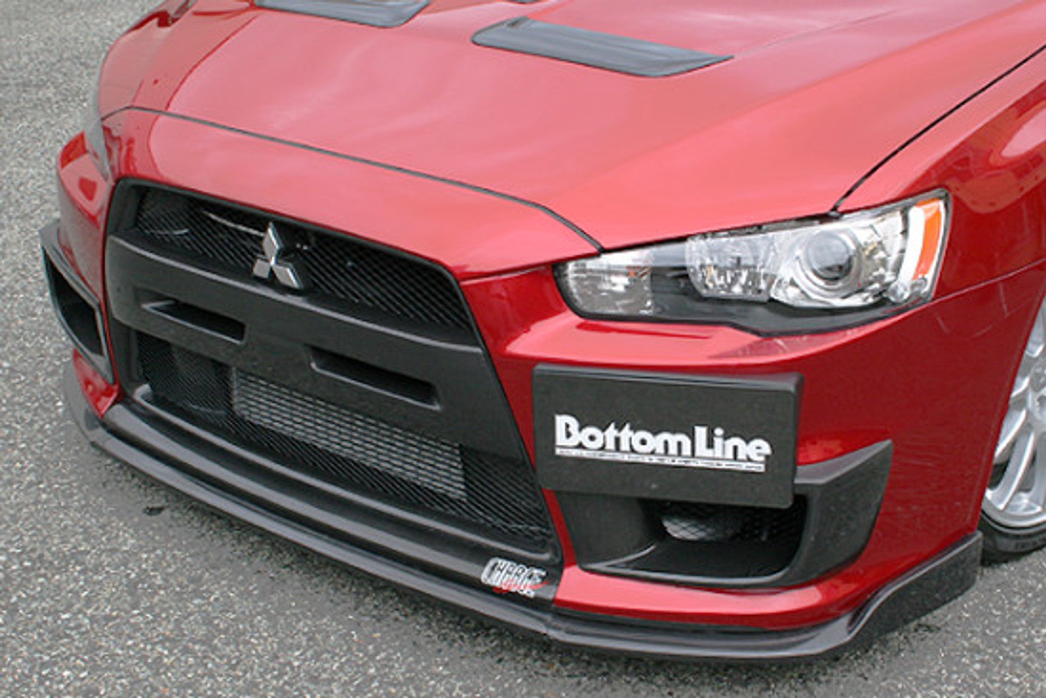 Charge Speed 2008-2017 Mitsubishi Lancer Evo X Bottom Line Type-2 Front Lip Carbon