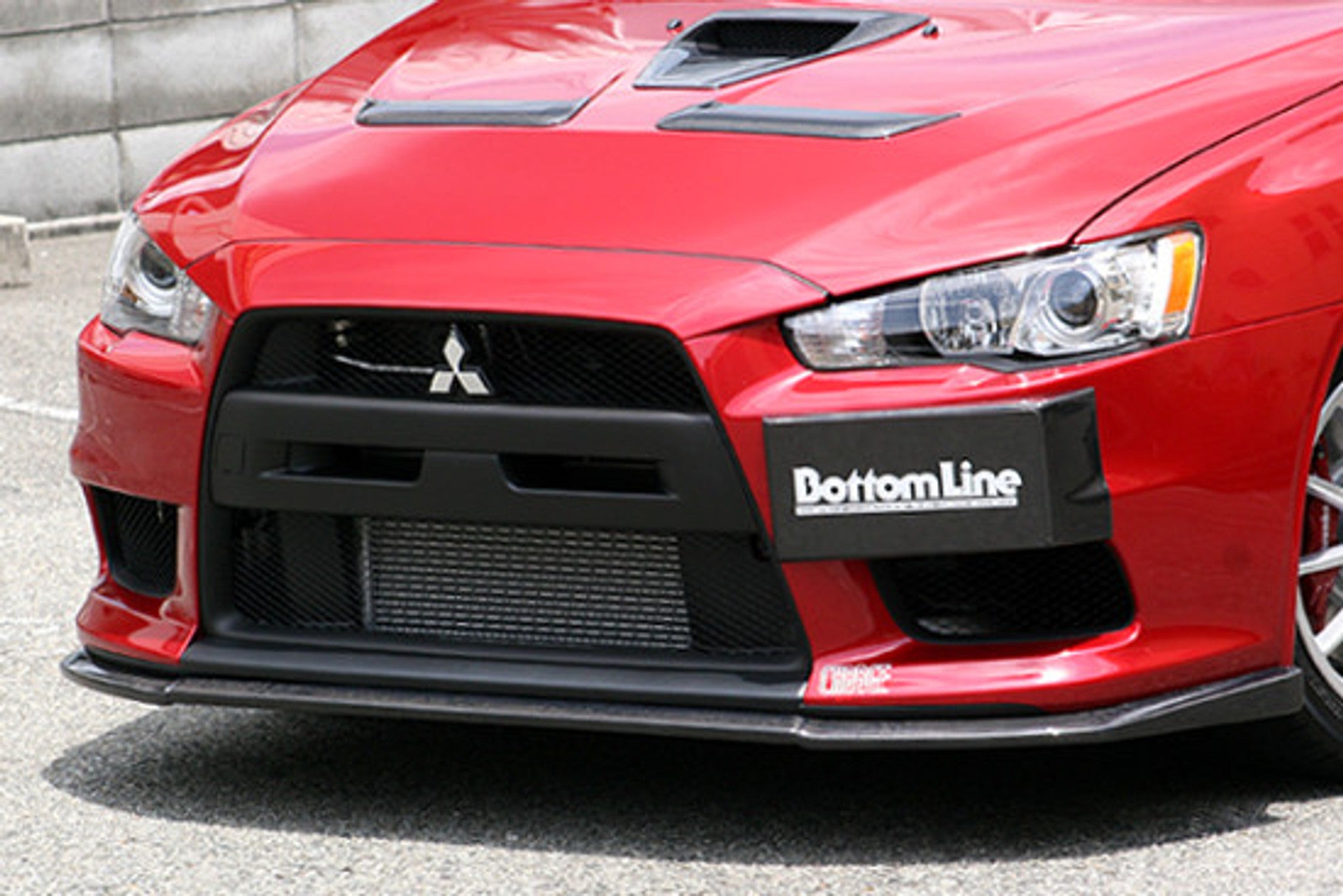 Charge Speed 2008-2017 Mitsubishi Lancer Evo X Bottom Line Type-1 Front Lip Carbon