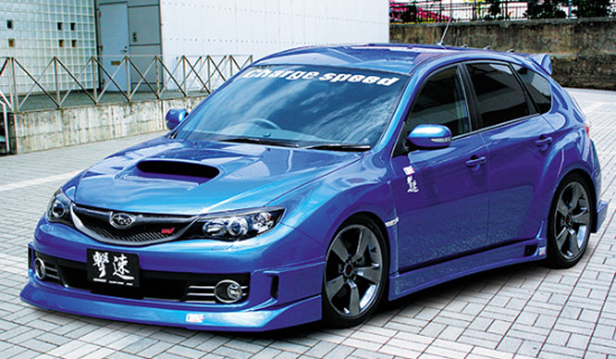 Charge Speed 2008-2010 Subaru WRX STi GR-B 5-Doors Hatchback Half Type Full Spoiler Kit for STi