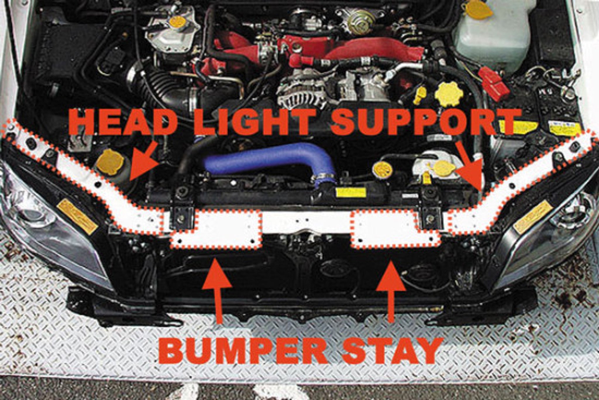 Charge Speed 2002-2003 Subaru Impreza GD-A Zenki/ Round Eye Model Face Lift Kit to 2006-2007 GD-B Hawk Light Style