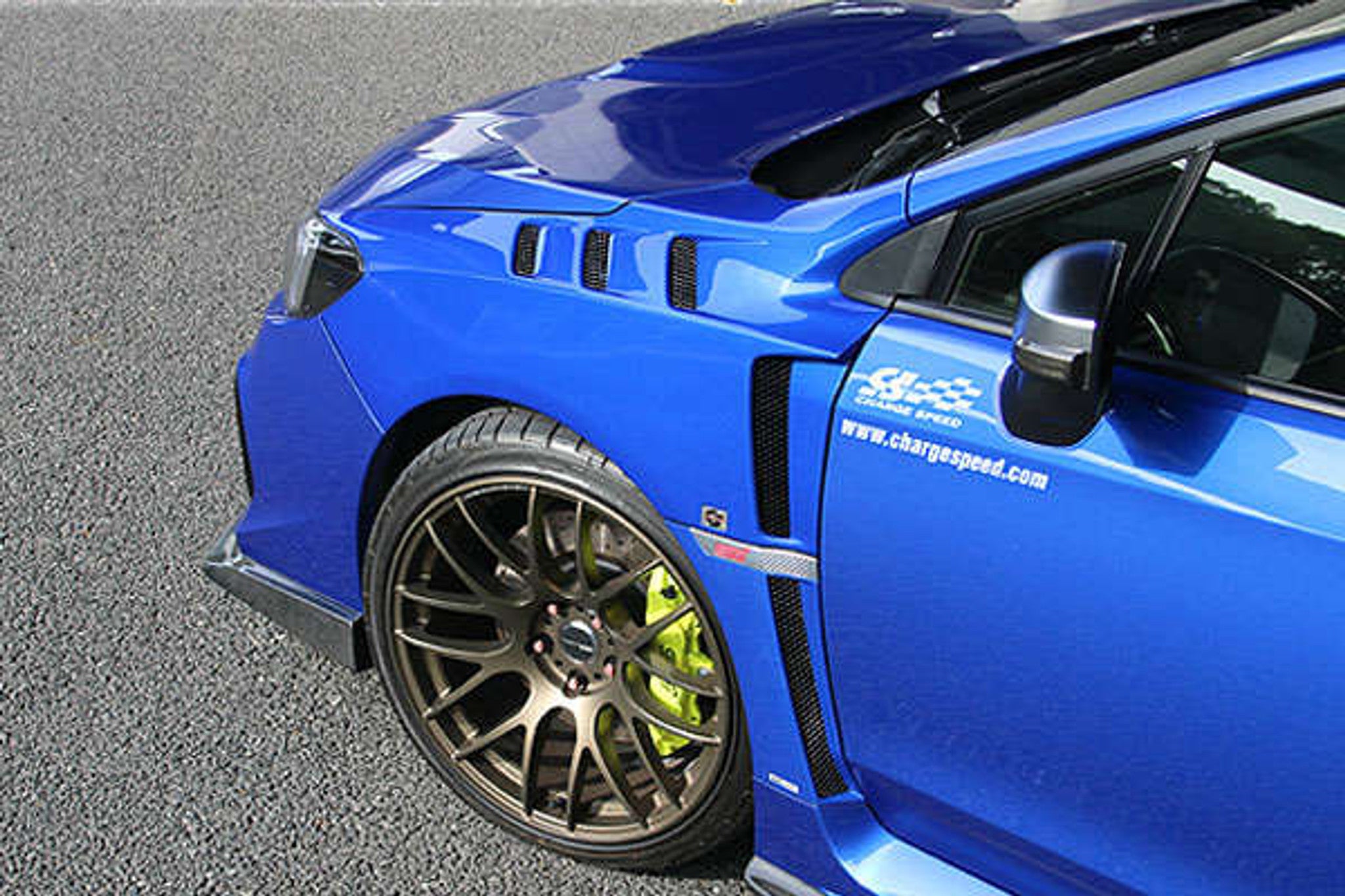Charge Speed 2015-2021 Subaru WRX STi VA S4 Sedan FRP Vented Lower Garnish for Factory or Charge Speed Front Fenders
