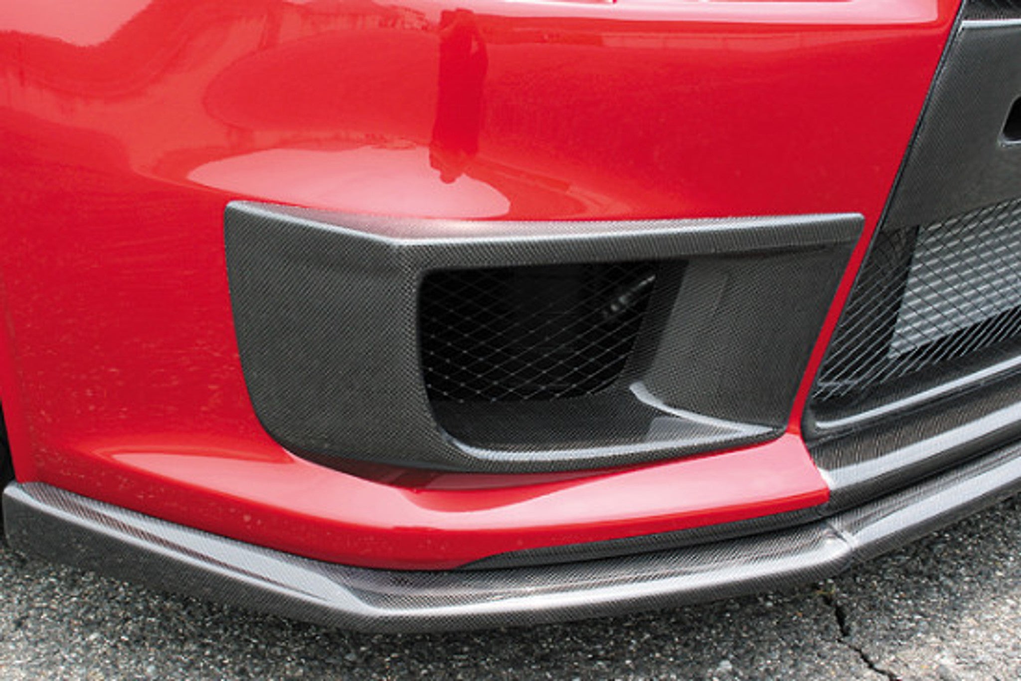Charge Speed 2008-2017 Mitsubishi Lancer Evo X Side Duct Cowl Carbon