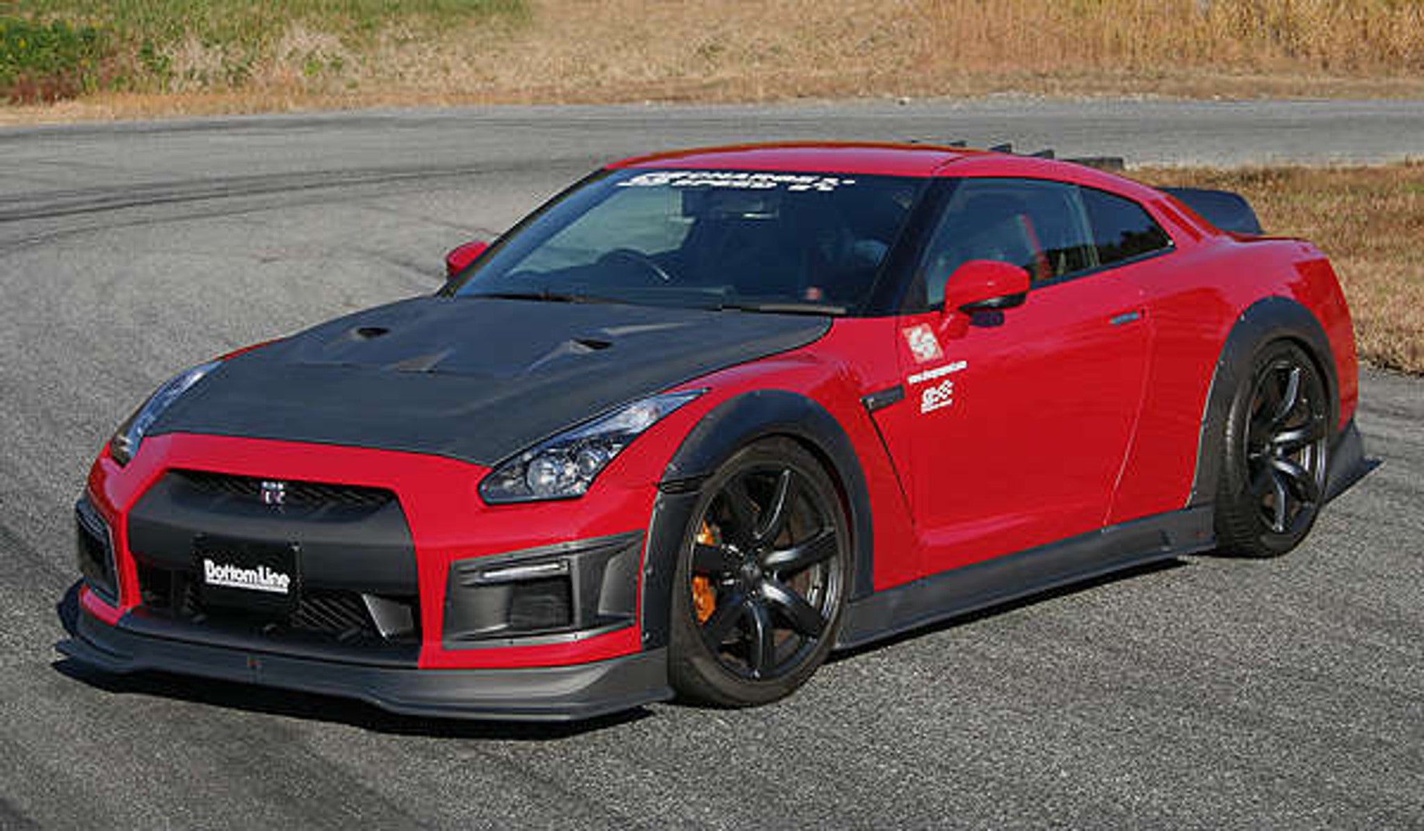 Charge Speed 2007-2011 Nissan GTR Zenki Model Bottom Line Hybrid Carbon Full Lip Kit with Over Fenders