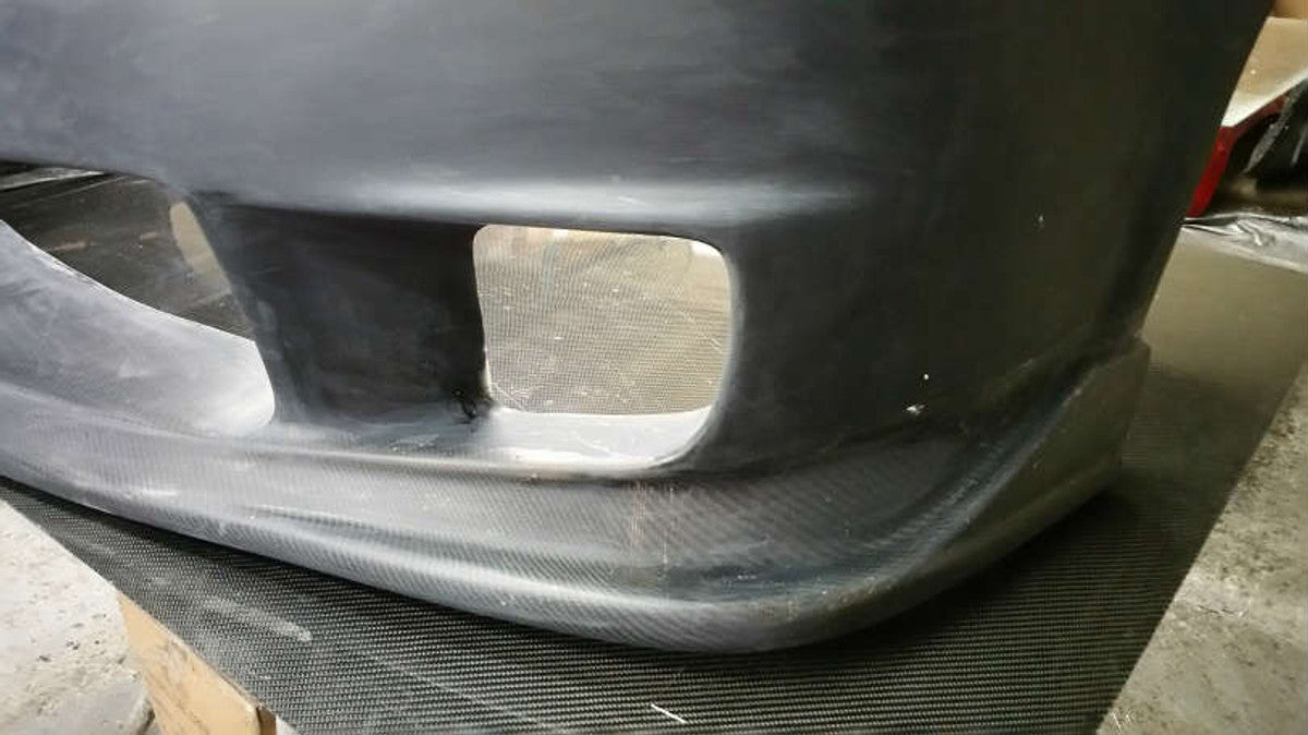VM302FBC - Advan Design 2004-2008 Acura TL Front Bumper With Integrated Carbon Bottom Section