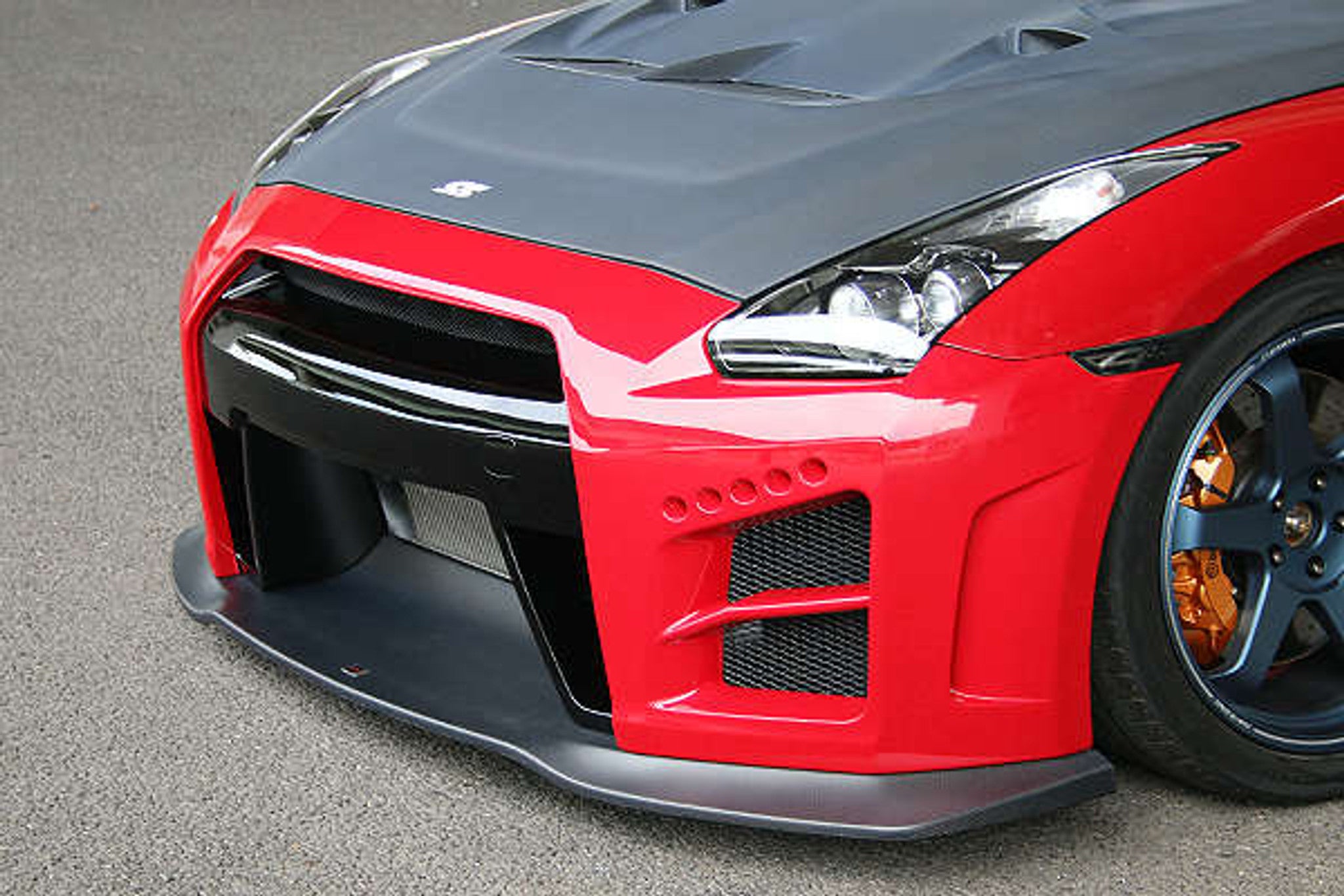 Charge Speed 2007-2024 Nissan ALL GTR R35 Front Bumper FRP with LED & FRP Front Under Diffuser