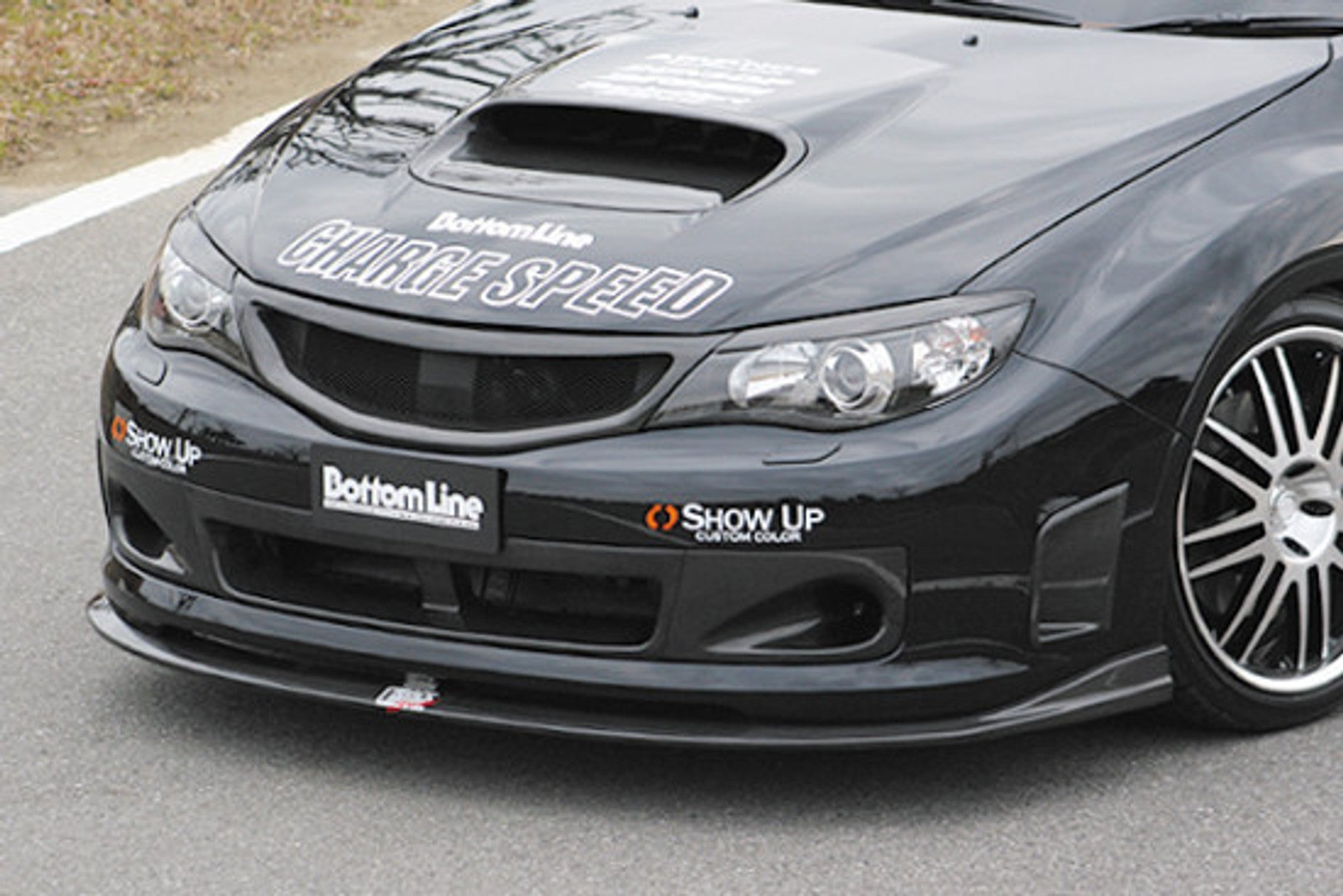 Charge Speed 2008-2010 Subaru WRX STi GR-B Hatchback BottomLine Type 1 Carbon Full Lip Kit for STi