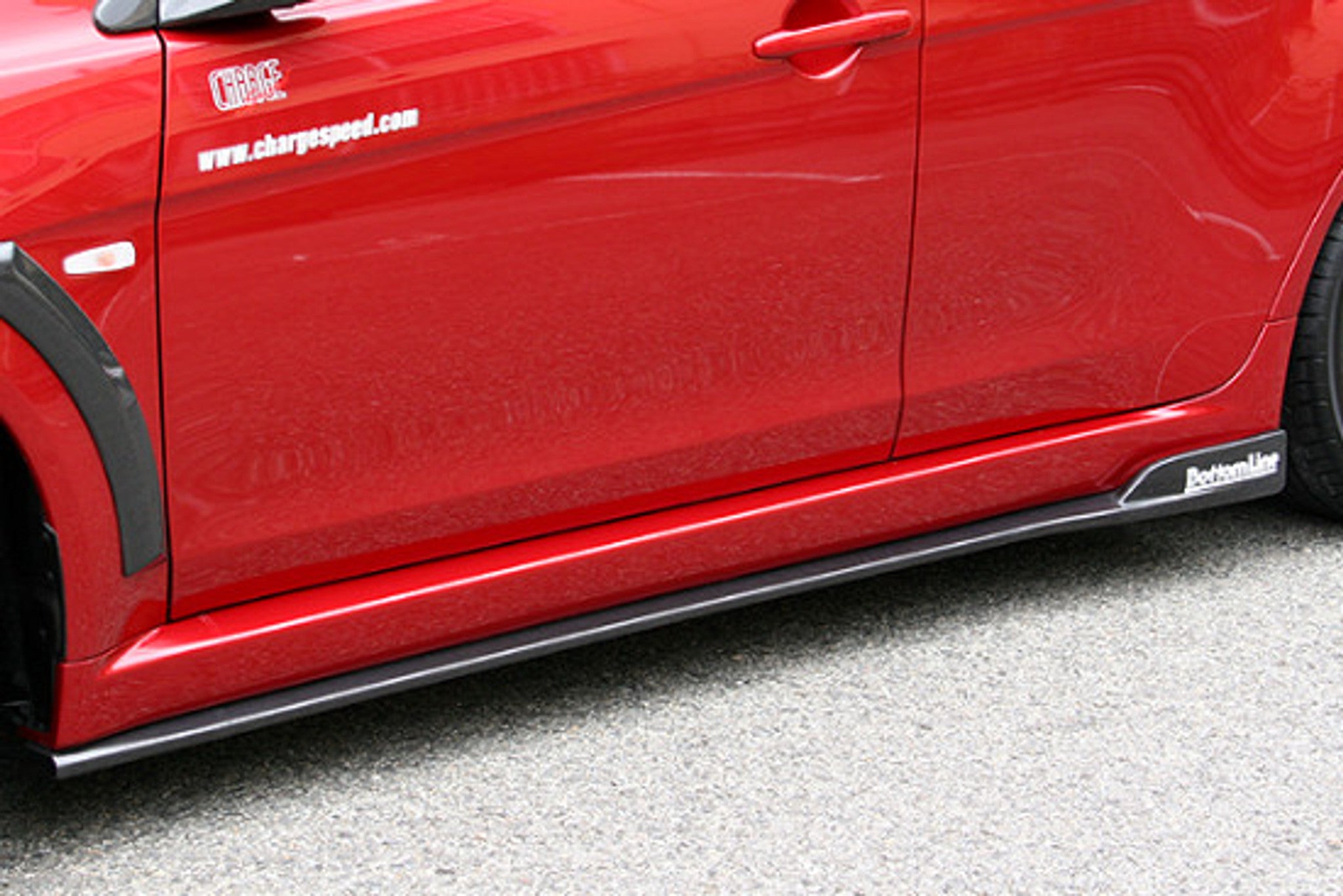 Charge Speed 2008-2010 Mitsubishi Lancer Evo X Bottom Line Type-2 Side Skirts Carbon