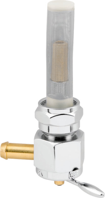 Bikers Choice Chrome Hex Petcock 22MM Left Outlet