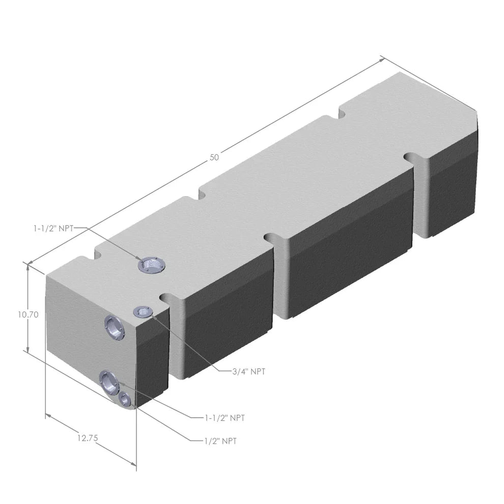 22 Gallon Driver Side Undercarriage Fresh/Grey Water Tank 2007-24 Mercedes Sprinter 144