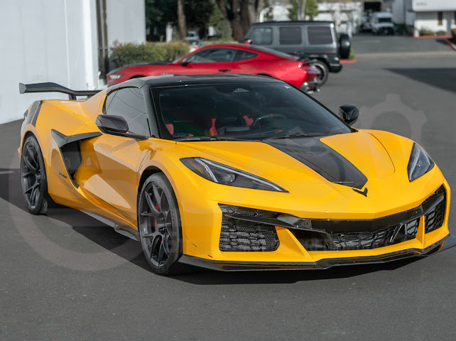 2023-Up Corvette C8 Z06 | Z07 Extended Package CARBON FIBER Front Lip Splitter Ground Effects
