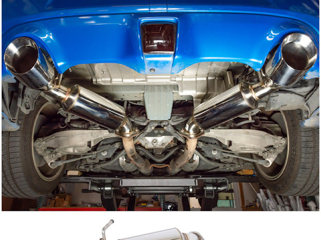 2009-PRESENT NISSAN 370Z Z34 STAINLESS STEEL AXLE BACK 4.5" DUAL TIPS EXHAUST