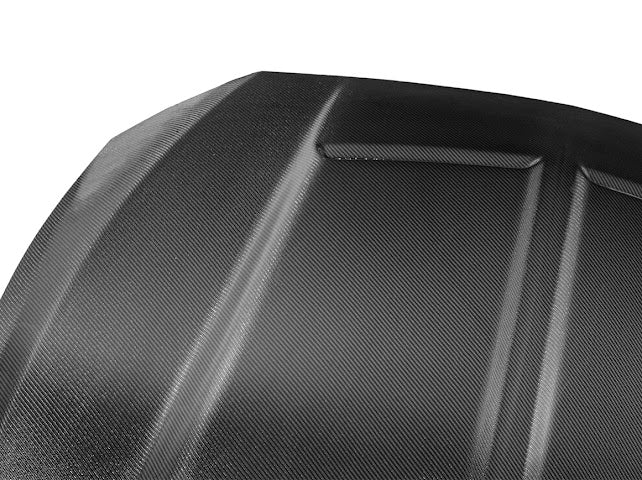 2024-UP FORD MUSTANG S650 | S550 SUPER SNAKE STYLE CARBON FIBER FRONT VENTED HOOD