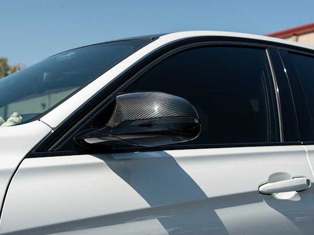 2015-2020 BMW F80 M3 & F82 / F83 M4 | CLUB SPORT STYLE CARBON FIBER MIRROR CAP COVERS (PAIR)