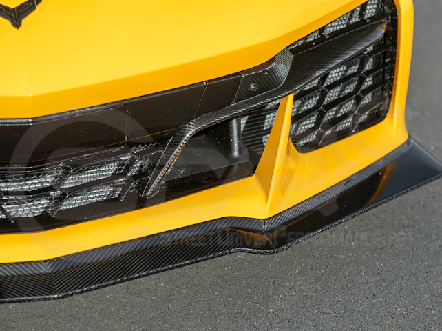 2023-Up Corvette C8 Z06 | Z07 Extended Package CARBON FIBER Front Lip Splitter Ground Effects