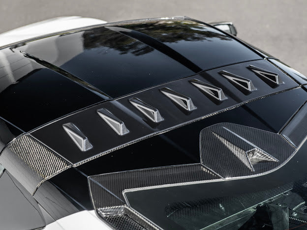 2020+ CHEVROLET CORVETTE C8 COUPE | CARBON FIBER REAR ROOF WING SPOILER VORTEX GENERATORS