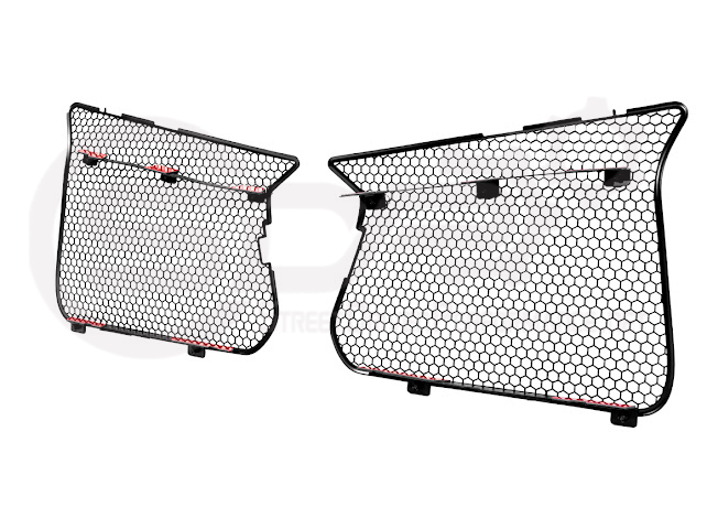 2023+ CHEVROLET CORVETTE C8 E-RAY & Z06 | FACTORY OEM STYLE GLOSSY BLACK FRONT RADIATOR MESH GRILLE GUARD