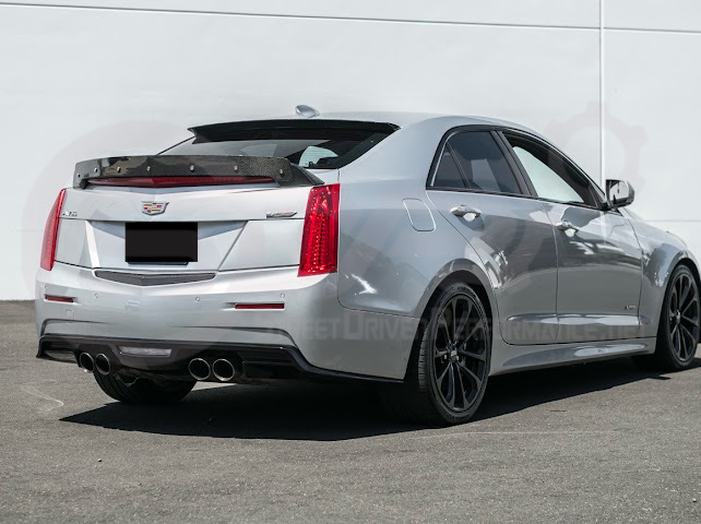 2013-2018 CADILLAC ATS / ATS-V SEDAN | FACTORY STYLE CARBON FIBER REAR TRUNK DECKLID APPLIQUÉ INSERT TRIM REPLACEMENT