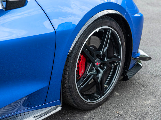 2020+ CHEVROLET CORVETTE C8 | SDP PERFORMANCE PACKAGE HYDRO DIPPED CARBON FIBER SIDE WHEEL FENDER PAIR