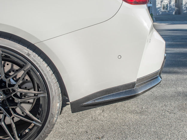 2021-Up BMW G80 M3 | Factory Style CARBON FIBER Rear Apron Lip Splitter Pair