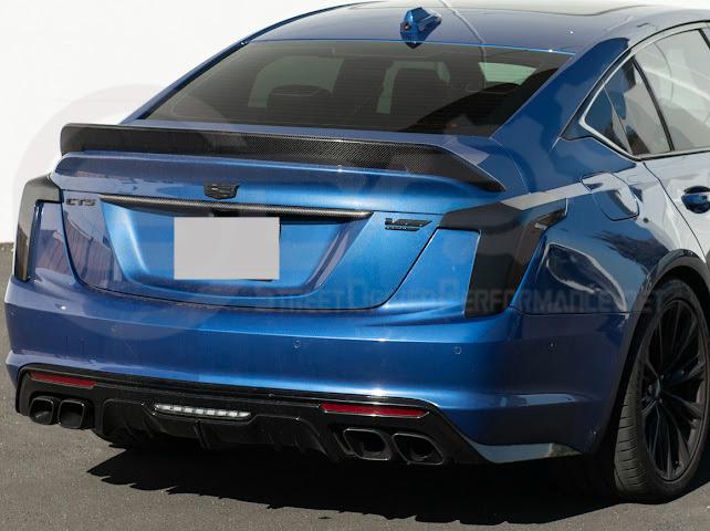 2020-Up Cadillac CT5 & CT5-V | SMOKE TINTED Rear Tail Light Trim Bezel Cover Pair