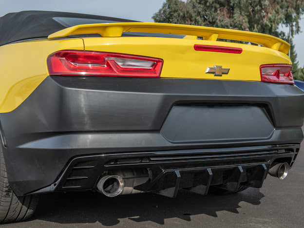 2016-Up Camaro |  Performance Track Style MATTE BLACK Rear Quad Exit Diffuser